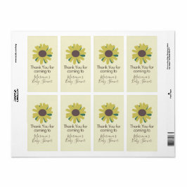 Einfache Babydusche Sonnenblumen Grünpflanzen