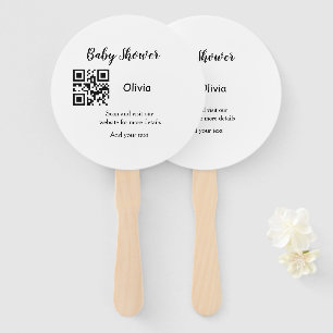 Einfache Babyparty-Website Barcode QR Name hinzufü Fächer