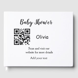 Einfache Babyparty-Website Barcode QR Name hinzufü Gästebuch