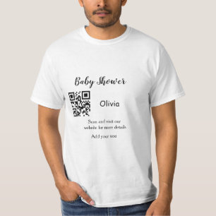 Einfache Babyshower zusammengestellt barcode QR ad T-Shirt