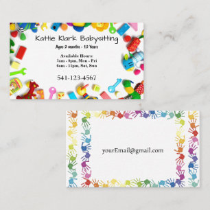 Einfache Babysitter-Visitenkarten Visitenkarte
