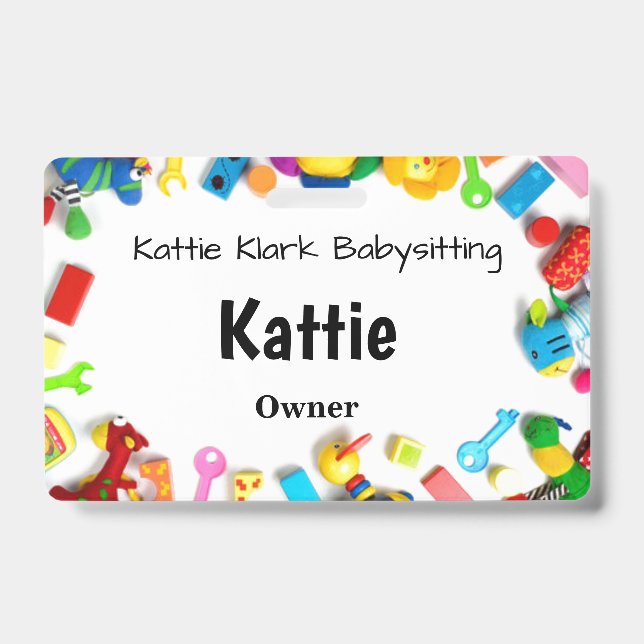 Einfache Babysittung Ausweis (Vorderseite)