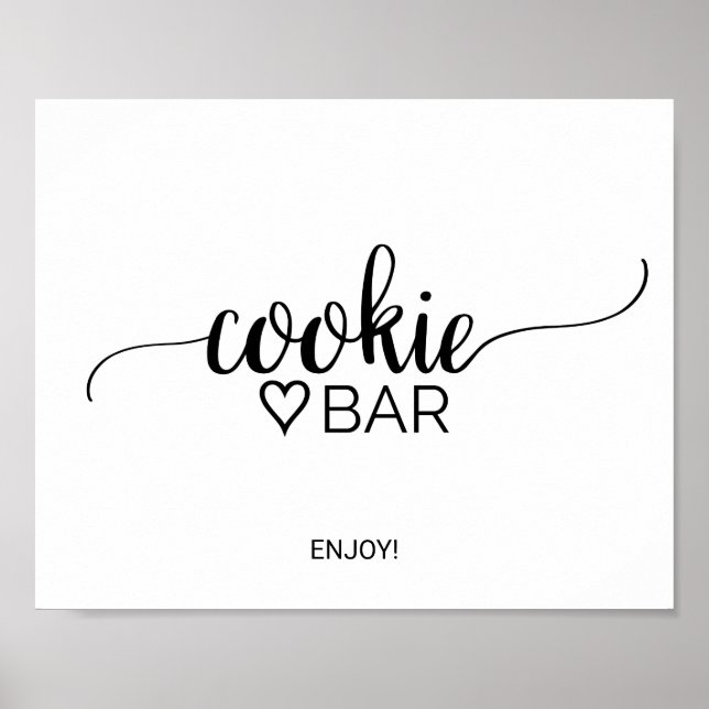 Einfache Bar für die schwarze Kalligrafie Poster (Vorne)