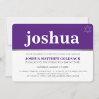 EINFACHE BAR MITZVAH cooler moderner Name Stern li