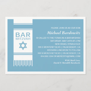 Einfache Bar Mitzvah-Einladung Einladung