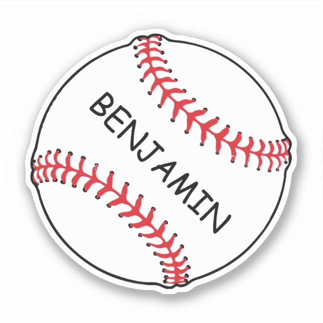 Einfache Baseball-Fan-Sportbezeichnung Aufkleber (Vorderseite)