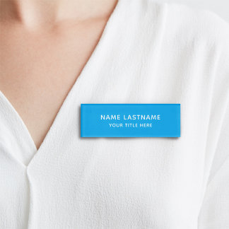 Einfache Basis Sky Blue Minimal Moderner Titel Namenschild