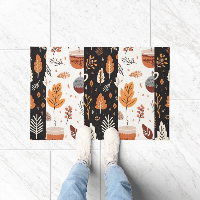 Einfache Bauernhäuser Herbstlaube Modernes Leaf-Mu Fußmatte (Indoor)