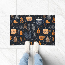 Einfache Bauernhäuser Herbstlaubs Foliage Muster