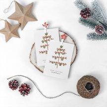 Einfache Baumbezeichnung Frohe Weihnachtsferien