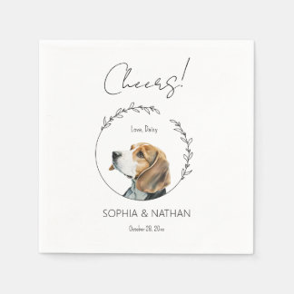 Einfache Beagle Dog Wedding Cocktail Napkins Serviette