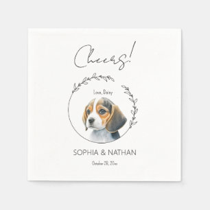 Einfache Beagle Welpe Dog Wedding Cocktail Napkins Serviette