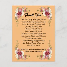 Einfache Beerdigung Dankeschön für Ihre Botschaft Postkarte