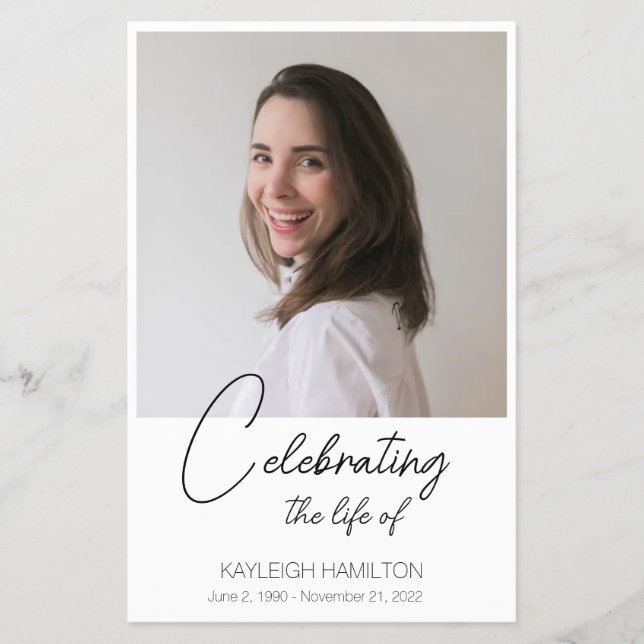 Einfache Beerdigung des Lebenszyklus-Programmbudge Flyer (Vorne)