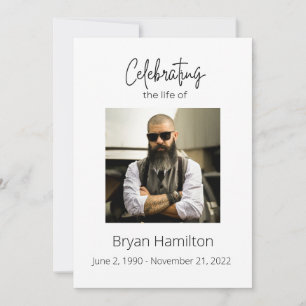 Einfache Beerdigung des Programms "Leben" Einladung