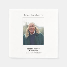 Einfache Beerdigung Foto Beileid Memorial Serviette