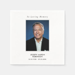 Einfache Beerdigung Foto Beileid Memorial Serviette