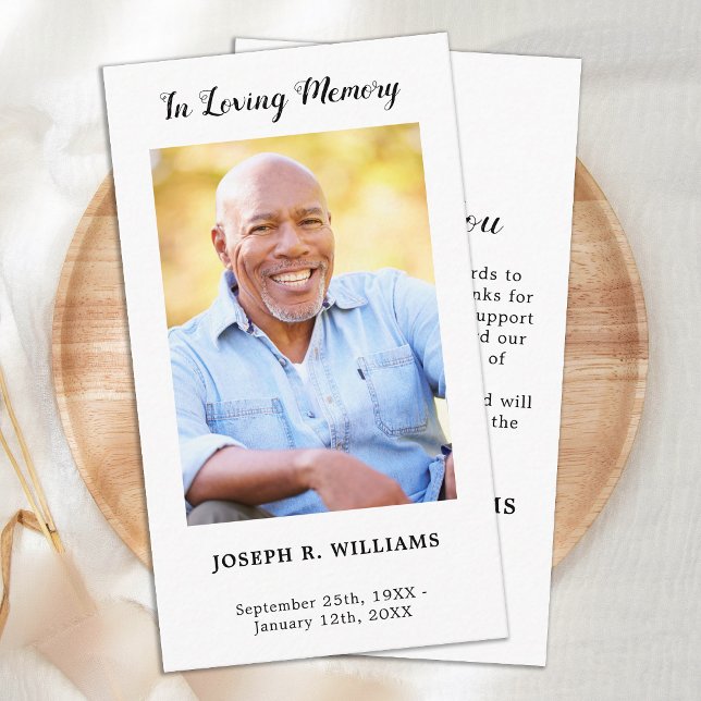 Einfache Beerdigung Minimalistischer Gedenkstätten Mitteilungskarte (Von Creator hochgeladen)