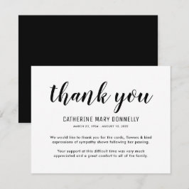 Einfache Beerdigung Vielen Dank Mitteilungskarte