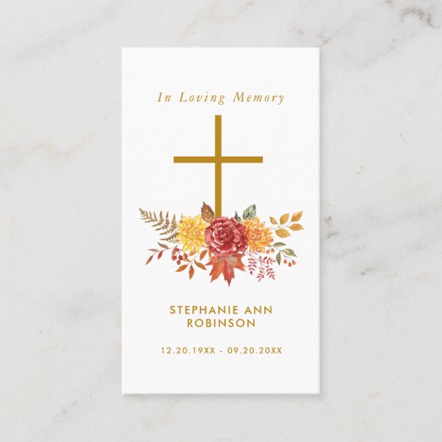 Einfache Beerenkarte mit Blumenkreuz Visitenkarte (Vorderseite)