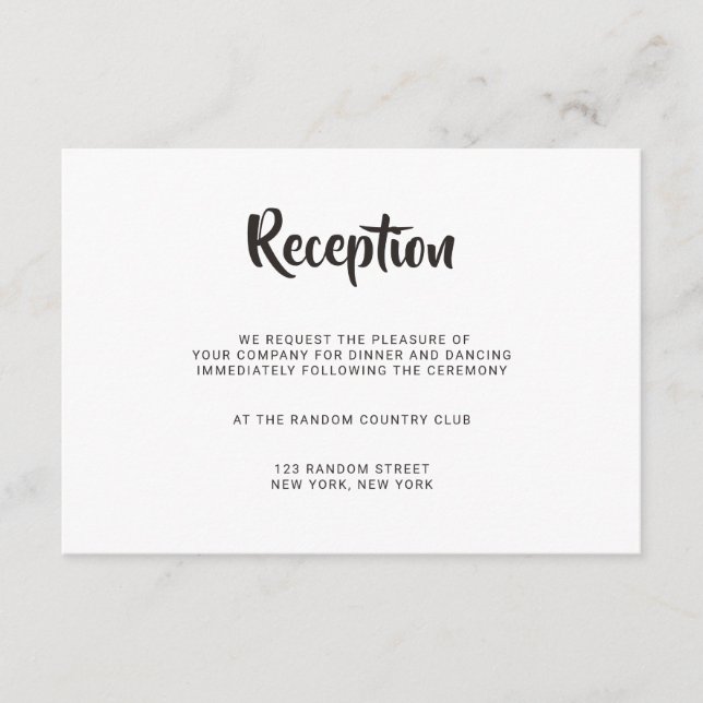 Einfache Begleitkarte (Vorderseite)