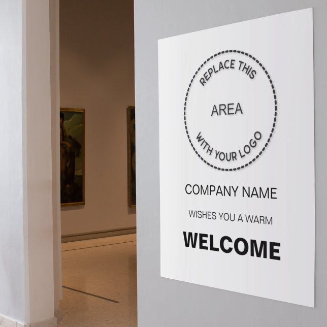 Einfache Begrüßung des Firmenlogos Jede Farbe Poster (Von Creator hochgeladen)