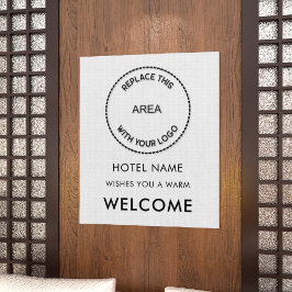 Einfache Begrüßung des Namens des Hotels in jeder  Poster