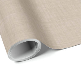 Einfache Beige Linen Mushroom Textur Geschenkpapier