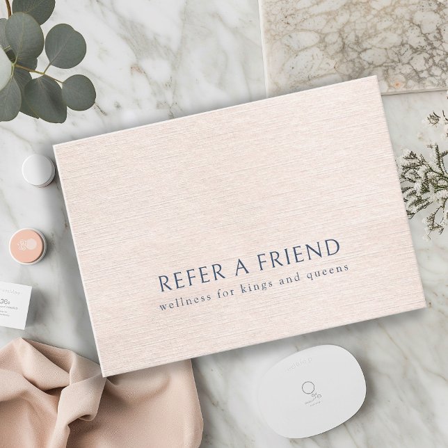 Einfache Beige moderne Minimalistische Referenzkar Visitenkarte (Von Creator hochgeladen)