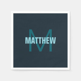 Einfache, benutzerdefinierbare Mit Monogramm Bezei Serviette