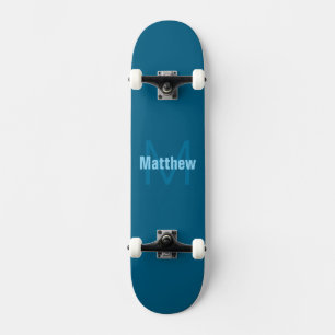 Einfache, benutzerdefinierbare Mit Monogramm Bezei Skateboard