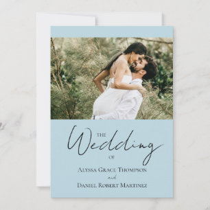 Einfache benutzerdefinierte Foto-Hochzeit in Schwa Einladung