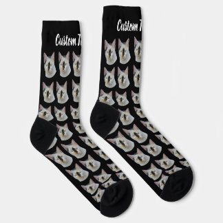 Einfache benutzerdefinierte Katze Haustier Foto Pe Socken