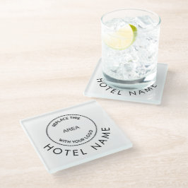 Einfache, benutzerdefinierte Logo-Hotel-Namen jede Glasuntersetzer