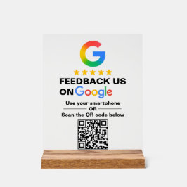 Einfache benutzerdefinierte QR-Code Google-Bewertu Acrylschild
