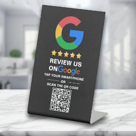 Einfache benutzerdefinierte QR-Code Google Review Sockelschild