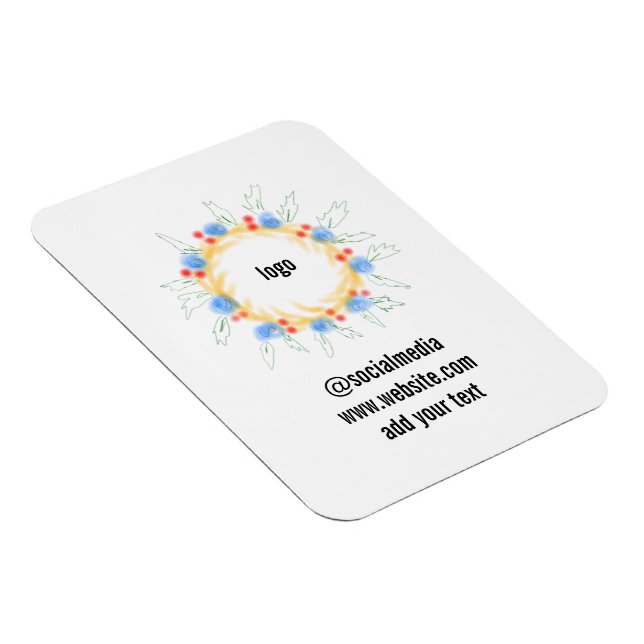 einfache, benutzerdefinierte Wasserfarben-Add-Webs Magnet (Rechte Seite)