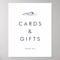 Einfache Bergkarten und Geschenke Zeichen