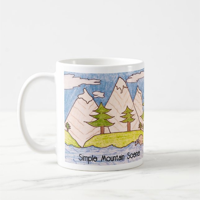Einfache Bergszene Kaffeetasse (Links)