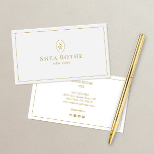 Einfache Beruflich-Light-Grau-Vintag-Monogramm