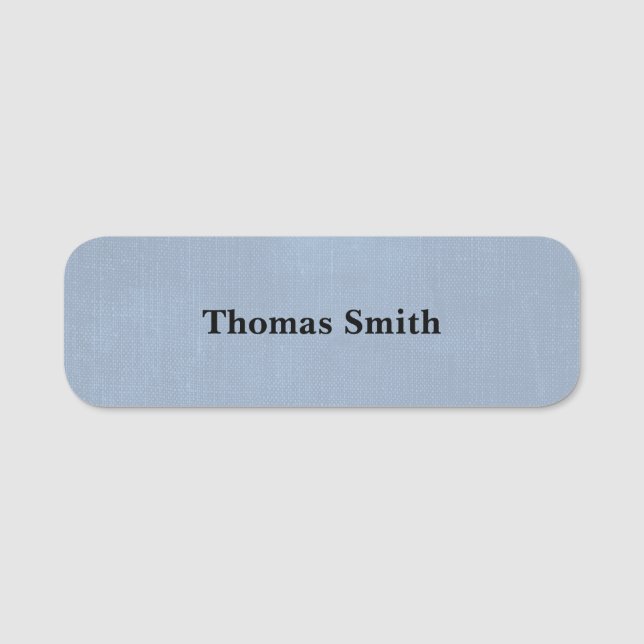 Einfache Beruflich Slate Blue Textured Background Namensschild (Vorderseite)