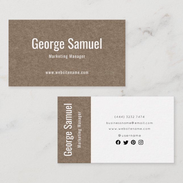 Einfache Berufliche Elegant-Stellenbezeichnung ein Visitenkarte (Vorne/Hinten)