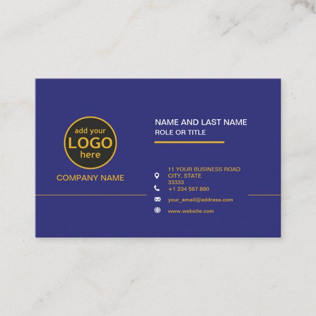 Einfache Berufliche Farbkombination Visitenkarte (Vorderseite)