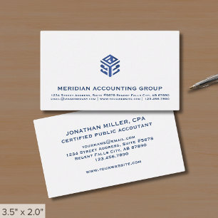 Einfache Berufliche Geometrie-Logo Visitenkarte