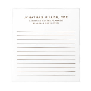 Einfache Berufliche Linde Notizblock