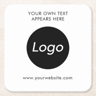 Einfache Berufliche Logofirma Rechteckiger Pappuntersetzer