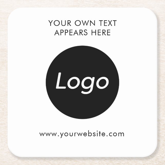 Einfache Berufliche Logofirma Rechteckiger Pappuntersetzer (Vorderseite)
