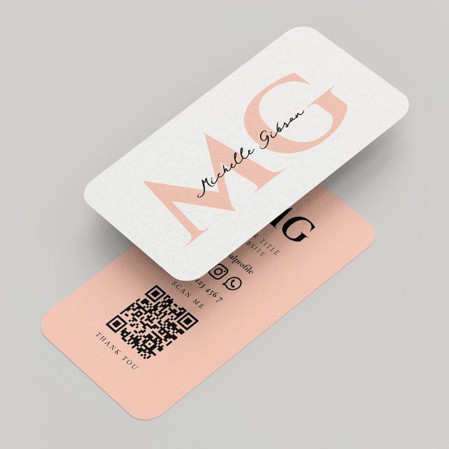 Einfache Berufliche Minimal-Anfangsbuchstaben Visitenkarte (Simple Professional Minimal Initials Peach Business Card
☆★
☆★
☆★
☆★
☆★
4.8 out of 5 stars rating
(3)