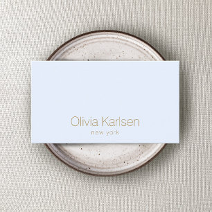 Einfache Berufliche Moderne Pastellblau Visitenkarte