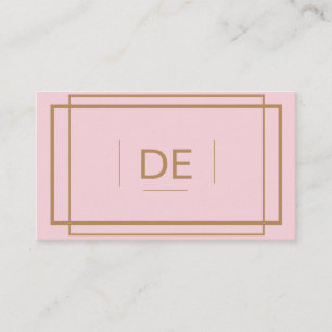 Einfache Berufliche Rosa- und Messingfarbe Visitenkarte